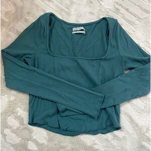 Emerald green- square neck- urban outfitters longe sleeve- Size M